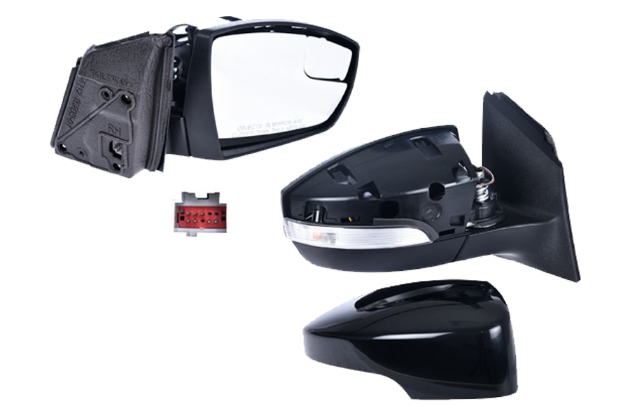 ESPEJO FORD FOCUS DE 2012 AL 2014 ELECT C/DIRECC C/PUNTO CIEGO LISO 5 PINES ST/TITANIUM/SEL/SE/S L4 4 CIL 2.0L 4 PTAS IZQ *A