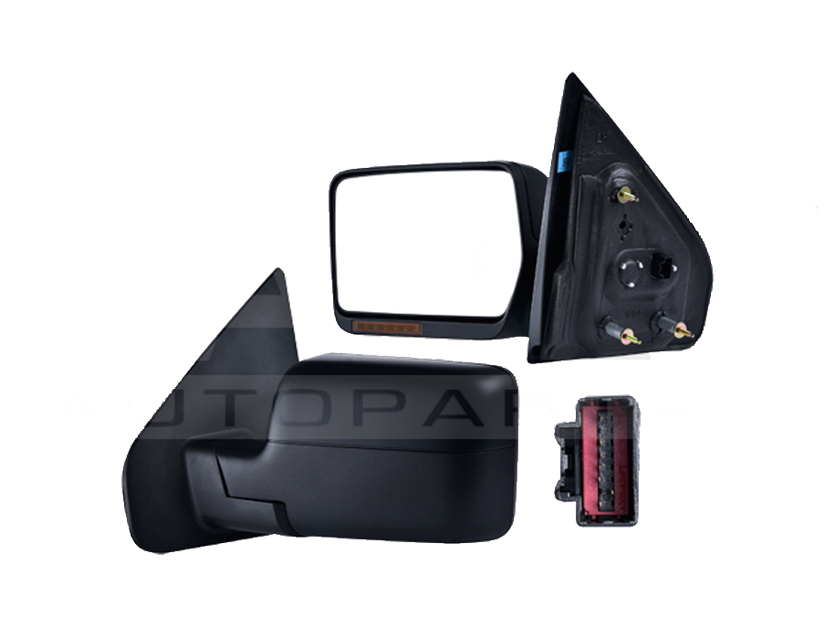 ESPEJO FORD LOBO DE 2004 AL 2008 ELECT C/DESEMP C/DIRECC (6 LEDS) LISO 7 PINES XTR/LARIAT/HARLEY/FX4/FX2/KING RANCH/XL/XLT/STX IZQ *A