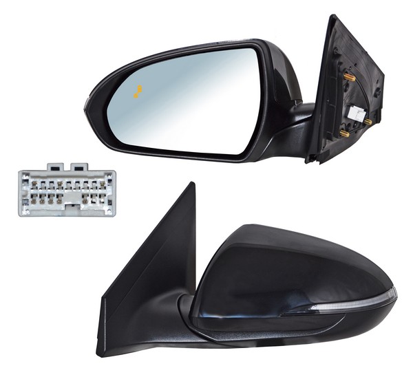 ESPEJO HYUNDAI ELANTRA 19-20 ELECT P/PINTAR C/DESEMP C/SENSOR PUNTO CIEGO C/DIRECC 8 PINES IZQ TW