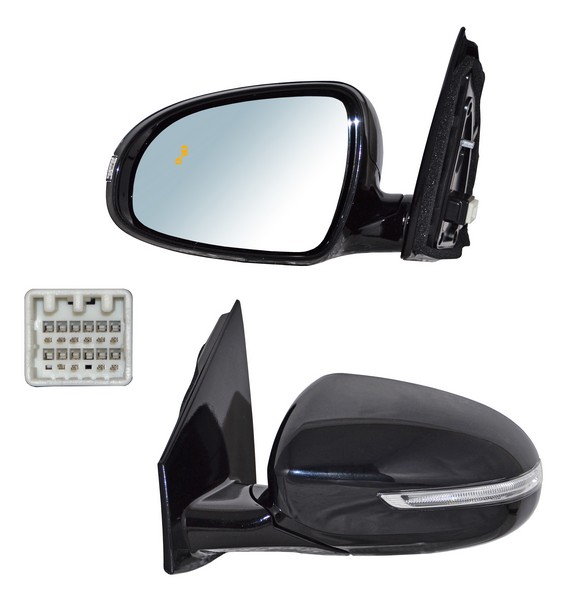 ESPEJO KIA SPORTAGE 17-22 ELECT C/DESEMP C/DIRECC AUTOABATIBLE C/SENSOR PUNTO CIEGO 10 PINES IZQ TW