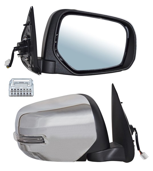 ESPEJO MITSUBISHI PU L200 16-18 ELECT CROM C/DIRECC AUTOABATIBLE 7 PINES DER TW