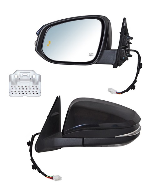 ESPEJO TOYOTA HIGHLANDER 17-18 ELECT C/DIRECC C/LUZ INF C/MEM C/SENSOR PUNTO CIEGO 12 PINES IZQ TW