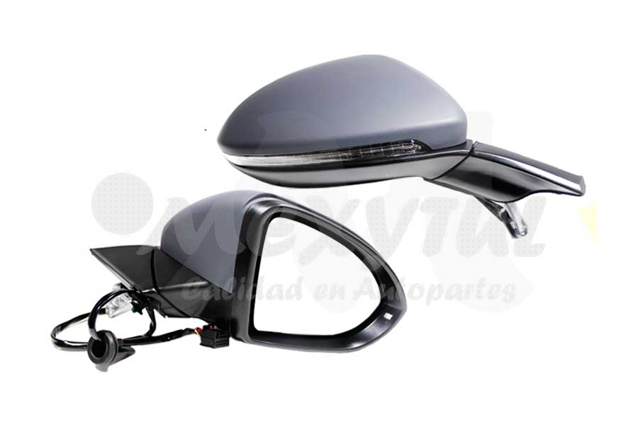 ESPEJO VOLKSWAGEN GOLF DE 2015 AL 2019 ELECT C/DESEMP C/DIRECC C/MEM C/LUZ LISO 11 PINES GTI/R-LINE/STYLE/LIFE/HIGHLINE/TRENDLINE/COMFORTLINE/WAGON DER (129280) *A