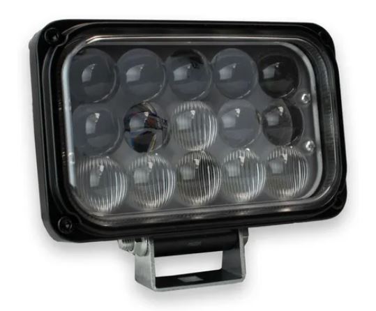 FARO 4656 15 LEDS BCO RECTANGULAR ALTA/BAJA C/LUPAS 10/30V 45W 1 PZA(