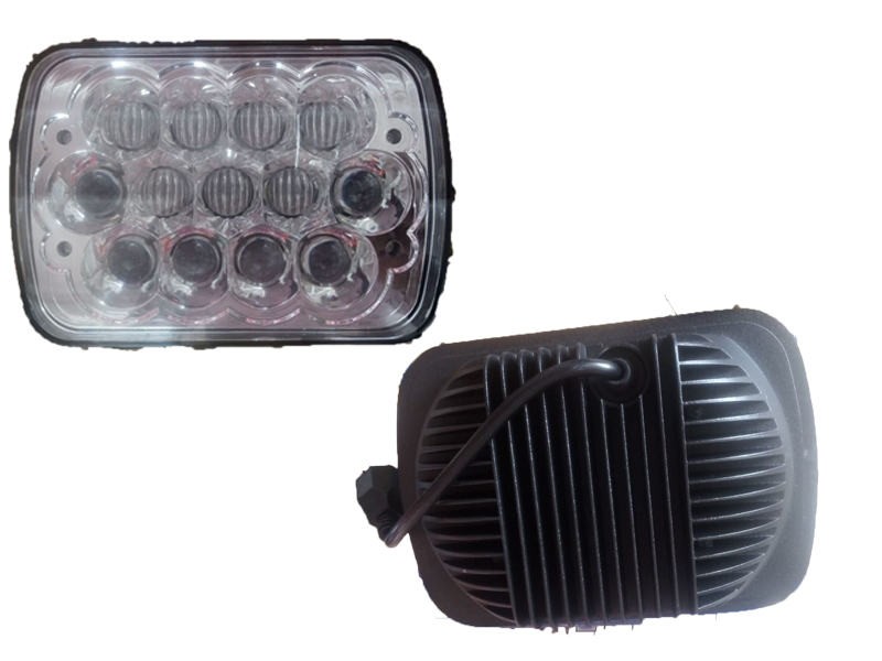 FARO 6052 13 LEDS BCO RECTANGULAR ALTA/BAJA 9/32V 45W 1 PZA