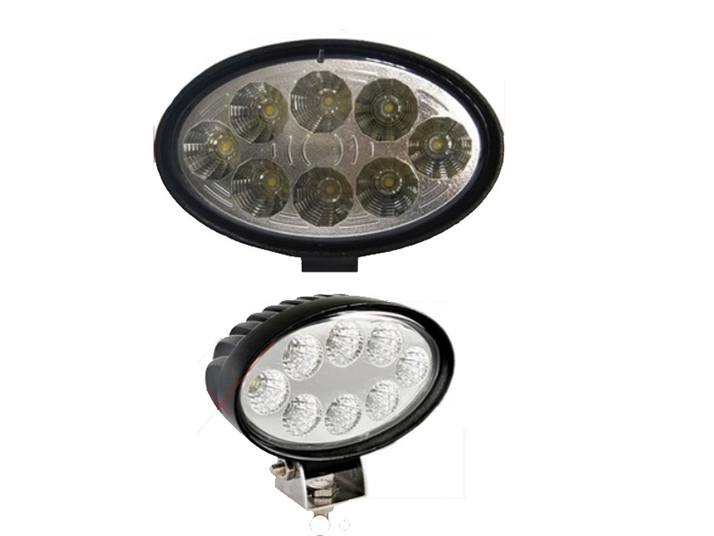 FARO AUX (NIEBLA) 8 LEDS BCO OVALADO C/LUZ FIJA C/BASE NEG 1 PZA