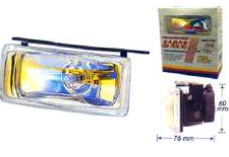 FARO AUX (NIEBLA) BCO RECTANGULAR 12.5X5CM CROM P/FOCO H3 12V 55W JGO