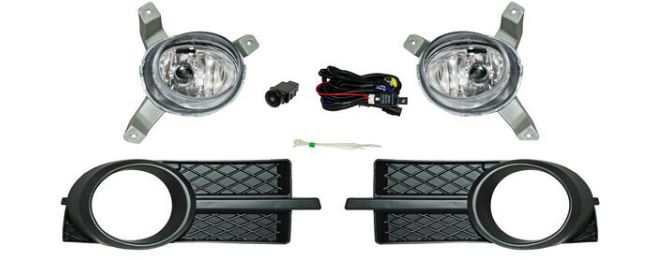 FARO AUX (NIEBLA) CHEVROLET AVEO DE 2008 AL 2011 C/REJILLA C/BASE JGO IZQ/DER EX+ *R