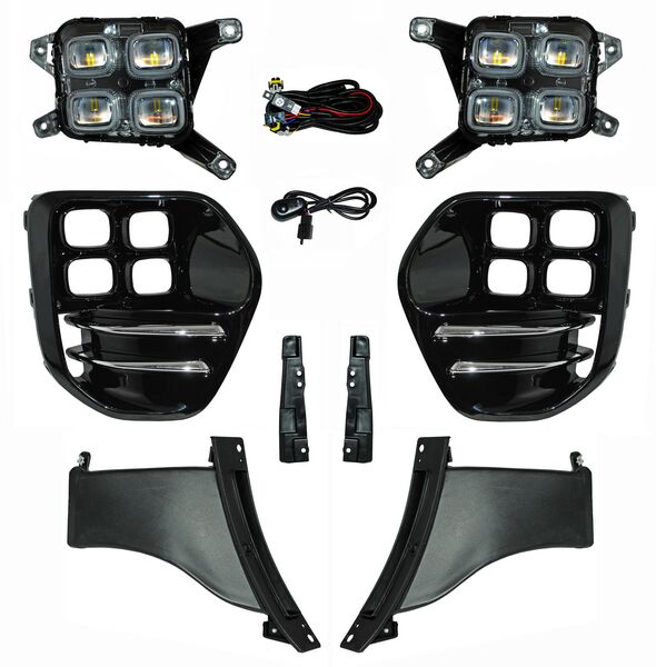 [KA166-LED] FARO AUX (NIEBLA) KIA SPORTAGE 17-18 SXL LEDS C/REJILLA JGO TYC