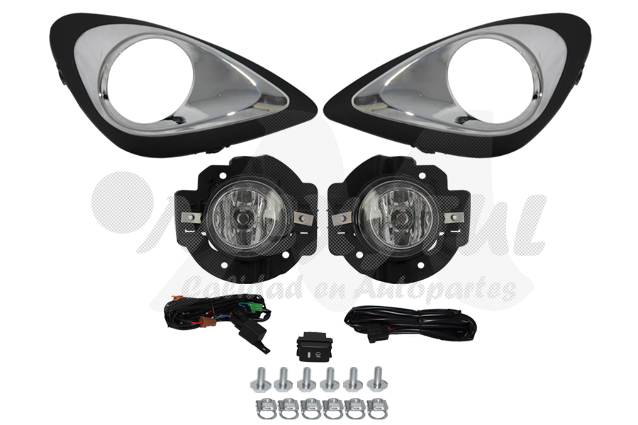 [NIMAR14FAAHGLR] FARO AUX (NIEBLA) NISSAN MARCH DE 2014 AL 2020 C/REJILLA JGO HGO (132528)