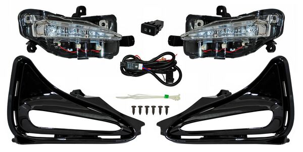 FARO AUX (NIEBLA) TOYOTA COROLLA 17-19 LE LEDS C/PARRILLA JGO