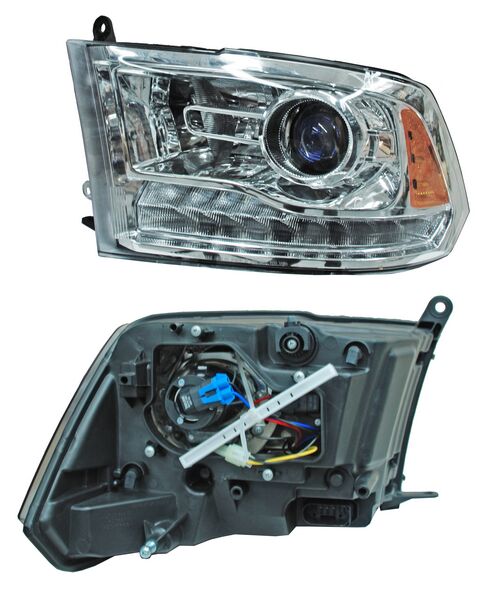 FARO DODGE PICK UP 2013 AL 2015 FONDO CROM C/LUZ DE DIA IZQ TYC PU