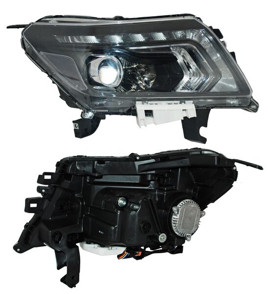 [20-G881-A6-2B] FARO NISSAN PICK UP NP300/ FRONTIER 2016 AL 2020 FONDO NEG LEDS DER TYC PU