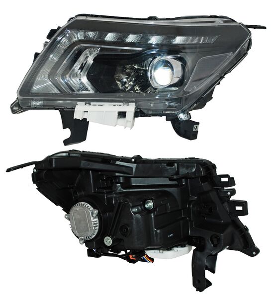 [20-G882-A6-2B] FARO NISSAN PICK UP NP300/ FRONTIER 2016 AL 2020 FONDO NEG LEDS IZQ TYC PU