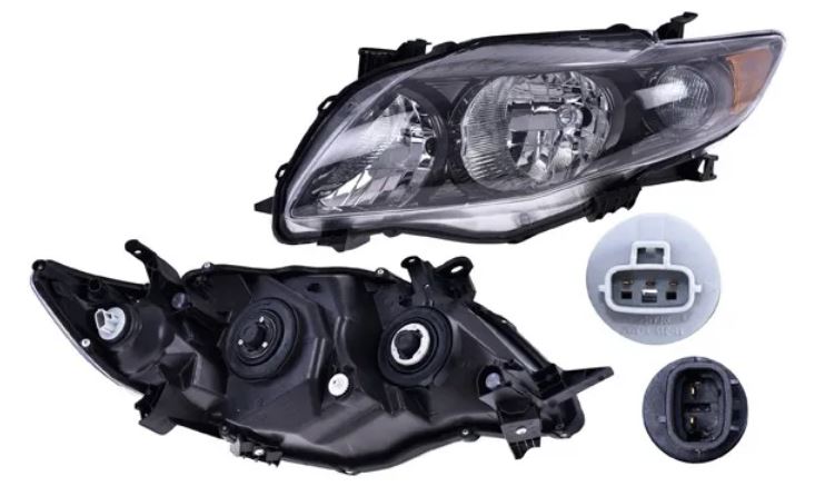 [FATO-CO09-ON2] FARO TOYOTA COROLLA 2009 AL 2010 FONDO NEG IZQ TYC *R