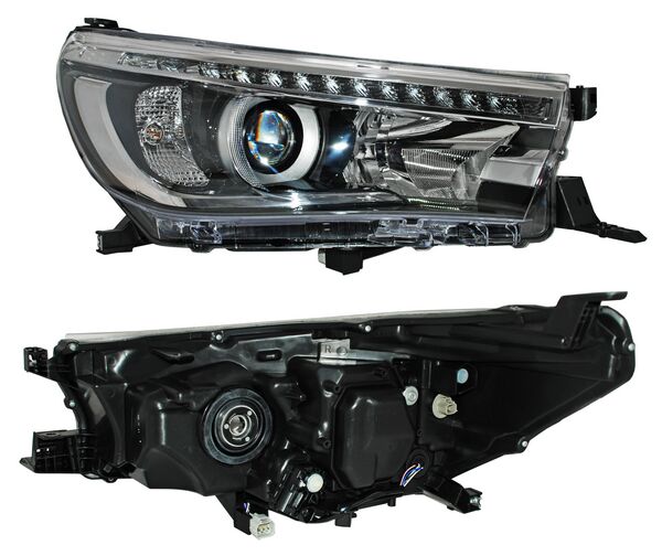 FARO TOYOTA HILUX 2016 AL 2020 LEDS C/LUPA C/MOTOR TYC DER