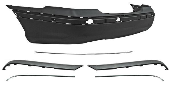 FASCIA MERCEDES BENZ CLASE C 2001 AL 2007 COMPLETA C/MOLD C/HOYO CROM P/SENSOR TRAS 