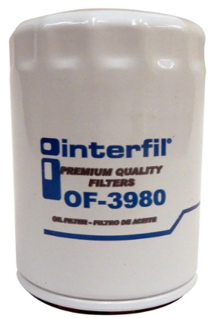 FILTRO ACEITE INTERFIL BUICK CENTURY 2.8L V6 DE 1982 AL 1983 / ELECTRA 4.3L V6 DE 1985 AL 1985 / REGAL 3.1L V6 DE 1989 AL 1993 / CHEVROLET ASTRO VAN 4.3L V6 DE 1985 AL 2001 / BLAZER S10 2.8L V6 DE 1983 AL 1990 / CAVALIER 2.2L L4 DE 1990 AL 1991 / IMPALA 3.8L V6 DE 1981 AL 1984