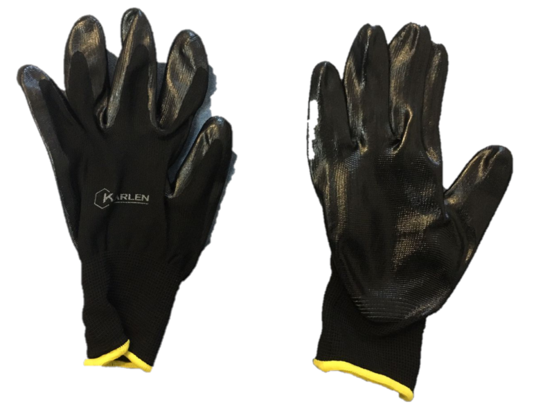 [GU-1032] GUANTES RECUBIERTOS DE NITRILO NEG GDE COD. 1032