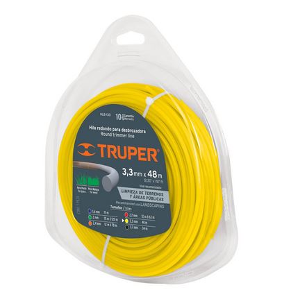 HILO P/DESBROZADORA 120M LARGO 2MM TRUPER COD. 17608