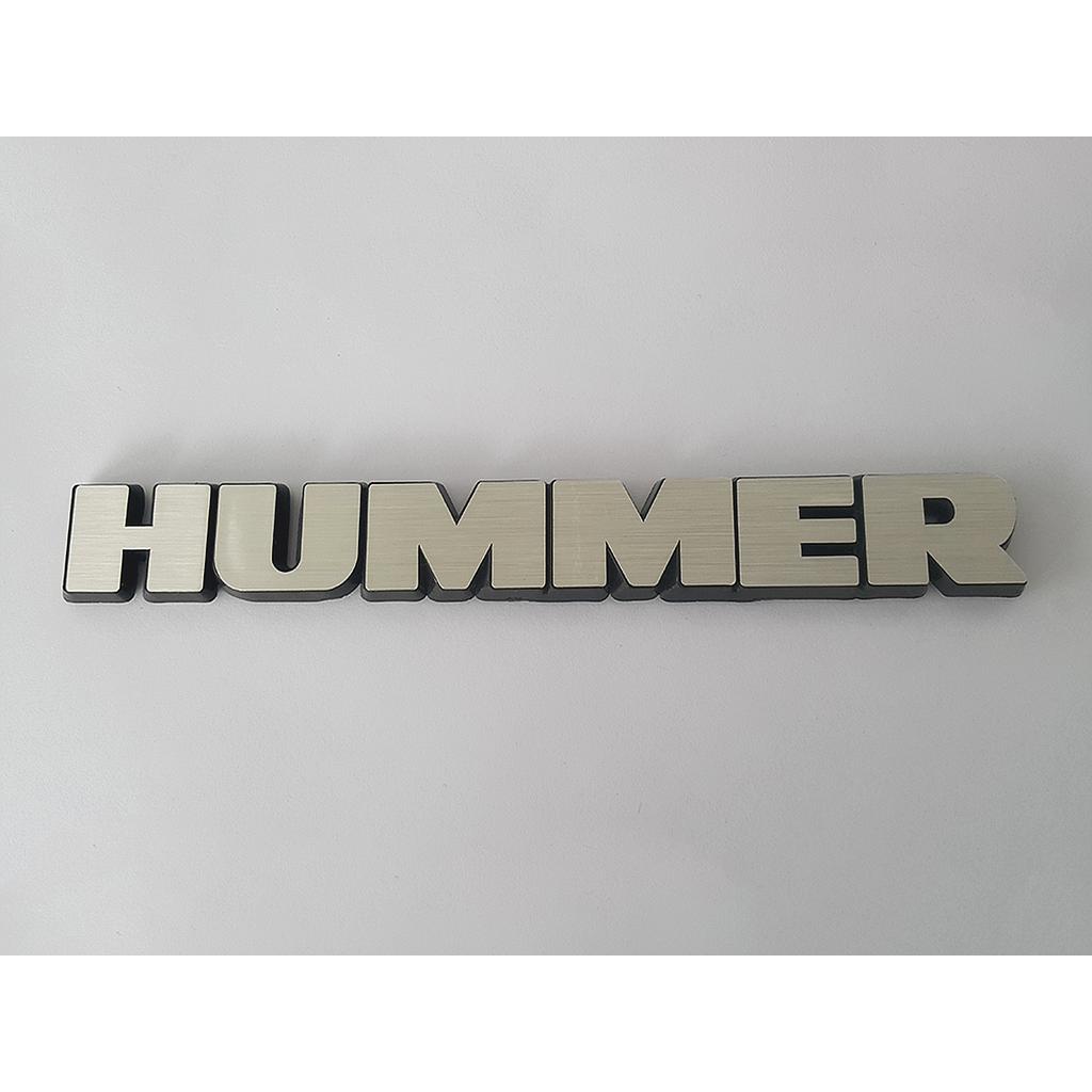 INSIGNIA ORIGINAL LETRAS CHEVROLET HUMMER C/ADHERIBLE 19X2CM CROM C/BASE NEG 1 PZA ( H-003)