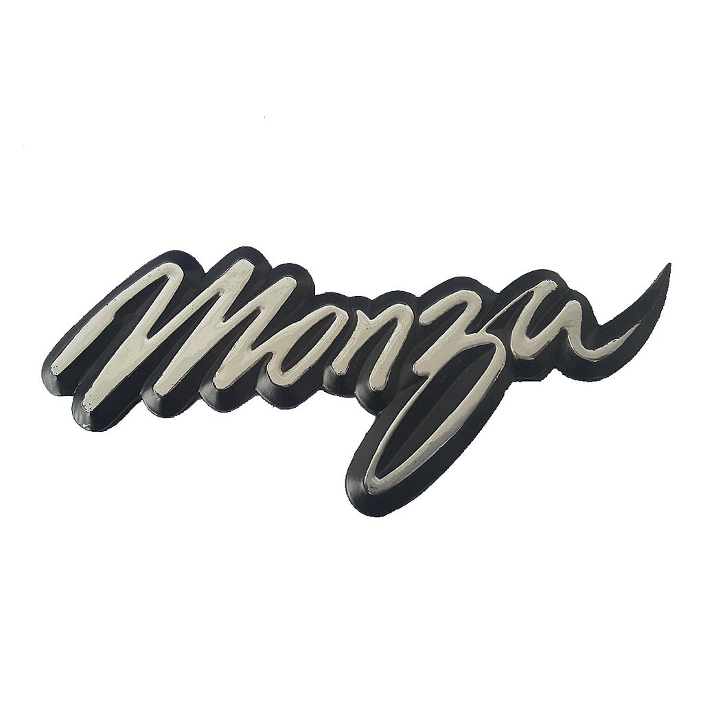 INSIGNIA ORIGINAL LETRAS CHEVROLET MONZA DE 2001 AL 2003 C/ADHERIBLE 19X7CM CROM C/BASE NEG 1 PZA (C-078)