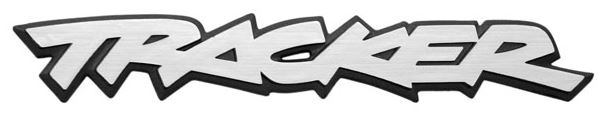 INSIGNIA ORIGINAL LETRAS CHEVROLET TRACKER C/ADHERIBLE 24X4CM CROM 1 PZA ( C-131)