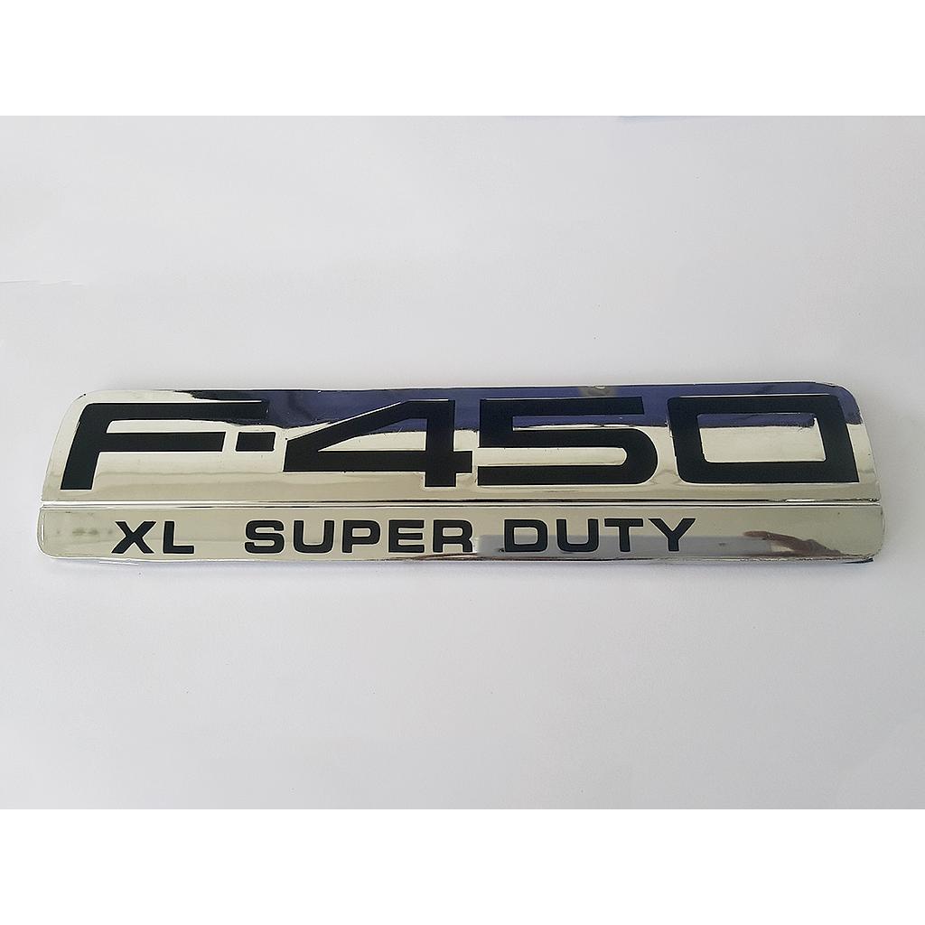 INSIGNIA ORIGINAL PLACA LAT FORD F450 XL SUPER DUTY DE 2001 AL 2017 CROM ( F-042)