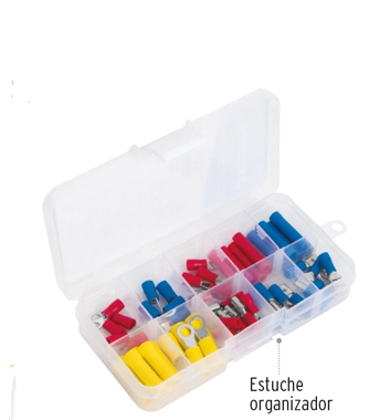 JUEGO DE 55 TERMINALES AISLADAS PARA CABLE AISLAMIENTO PVC VOLTECK COD. 48142 TERA-K55