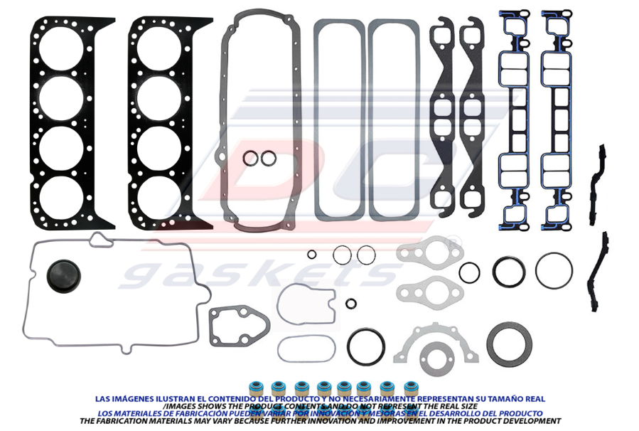 JUEGO DE JUNTAS DE MOTOR CHEVROLET PU V8 5.0 DE 1996 AL 2002 DC COD. FS1602(114774)