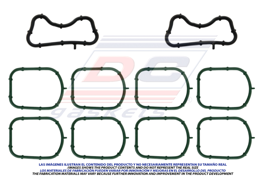 JUNTA MULTIPLE DE ADMISION DODGE RAM 1500 / 2500 / 3500 / 300 / ASPEN / DURANGO / CHALLENGER / CHARGER / GRAND CHEROKEE DE 2010 AL 2015 V8 5.7 HEMI 8 PZAS DC COD. MS4273(115786)