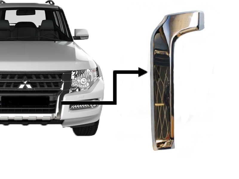 MOLDURA FASCIA MITSUBISHI MONTERO DE 2015 AL 2016 CROM DEL IZQ HGO (131221)