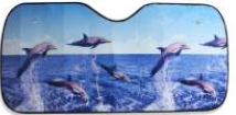 PARASOL PLEGABLE DOBLE BURBUJA ALUM DELFINES 126 X 60 CM