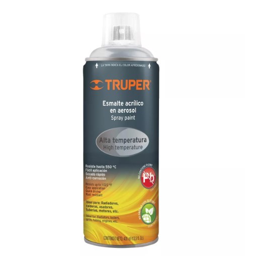 [TRPINAEALALTE] PINTURA AEROSOL ALUM ALTA TEMPERATURA TRUPER COD. 18071 PA-ALTE-A(134151)