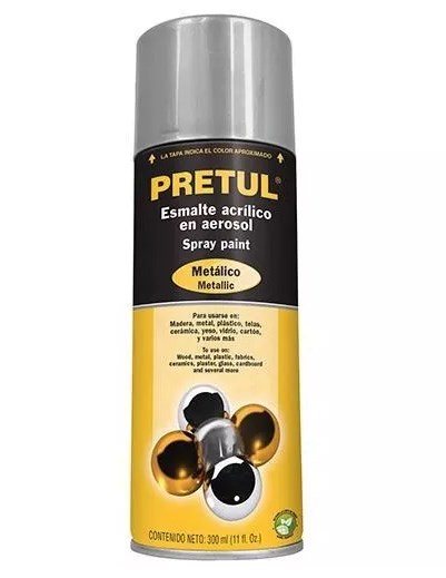 PINTURA AEROSOL CROM METALICA PRETUL COD. 27177 PAM-CR-P(117058)
