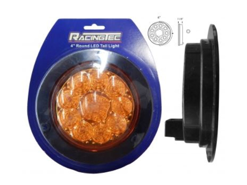 PLAFON 13 LEDS AMBAR REDONDO BAJA/ESTROBO C/BISEL NEG 12V 1 PZA COD. FEC3001200 (135623)