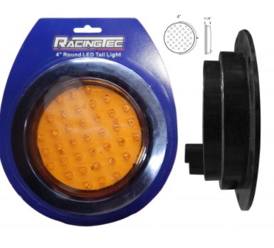 PLAFON 37 LEDS çMBAR REDONDO ALTA/SECUENCIAL C/BISEL NEG 12V 1 PZA COD. FEC3005400 (129826)