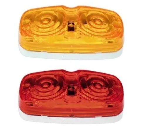 PLAFON çMBAR RECTANGULAR DOBLE îPTICO C/FOCOS PELLIZCO 12V 1 PZA COD. (2635)