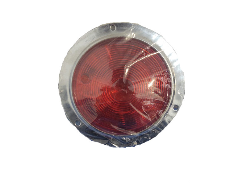 PLAFON ROJO REDONDO CROM BAJA/ESTROBO P/FOCO 12V 1 PZA