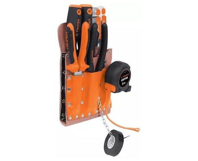 PORTA HERRAMIENTA D/CUERO 11 COMPARTIMENTOS TRUPER COD. 11514 POR-HE11(131406)