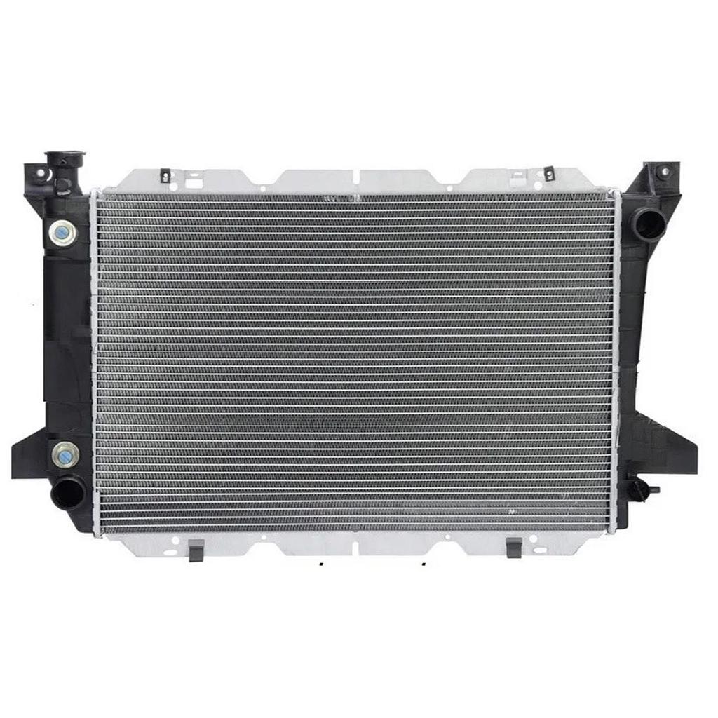 RADIADOR FORD F150/F250/F350/BRONCO 85-97 L6/V8 4.9 L S/AIRE AUT REFORZADO 27 5/9X18X56MM ALUM SOLDADO POLAR *A