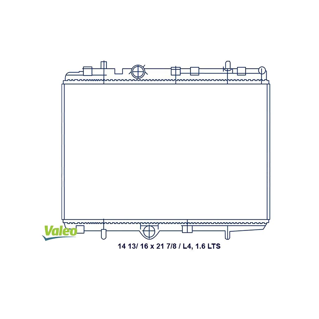 RADIADOR PEUGEOT 207 DE 2008 AL 2011 L4/16V 1.6 L TURBO C/AIRE STD *A