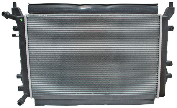 RADIADOR VOLKSWAGEN BORA TURBO/ PASSAT FOUR MOTION/ GOLF R32 DE 2006 AL 2010/ SEAT ALTEA DE 2008 AL 2014/ AUDI A4 DE 2006 AL 2008 AUT L4 1.8L/ 1.9L 15 2/3X 24 1/2 ALUM SOLDADO TW 