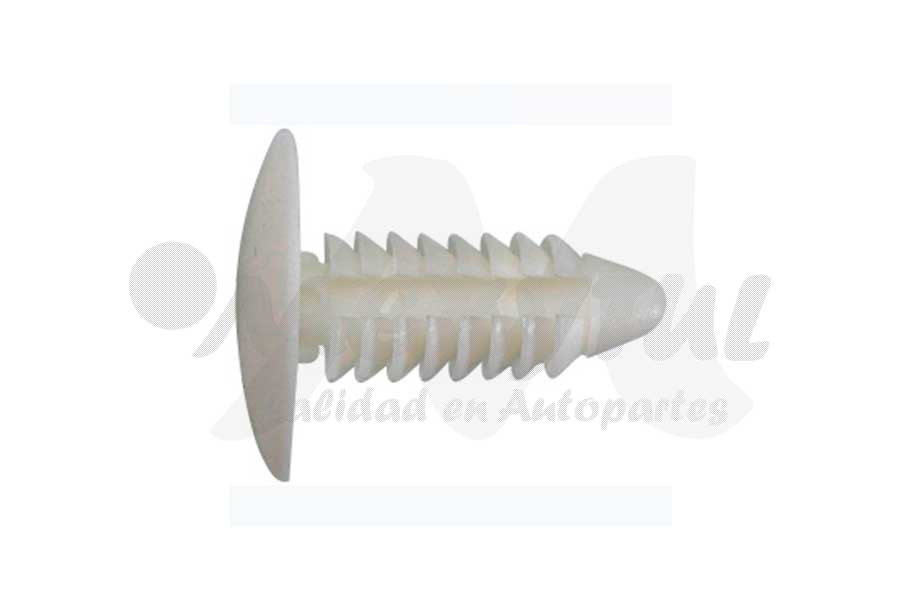 RETENEDOR VARIOS USOS MEDIANO GENERAL MOTORS / FORD / CHRYSLER / UNIVERSAL H: 6.4 M (1/4?) – L: 20.8 M – C: 17.6 M 
5 PZAS COD.20493