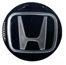 TAPON RIN CENTRO HONDA  60MM NEG/CROM  1 PZA