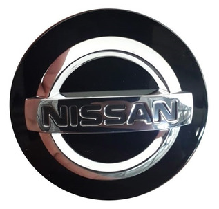 TAPON RIN CENTRO NISSAN 60 MM NEG/CROM 1 PZA