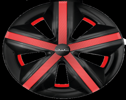 TAPON RIN 13" OWC NEG -CINTA ROJA (1242-13RD)