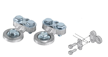 TERMINAL DE PLOMO P/BATERIA POSTE LAT 2 PZAS COD. 23040 