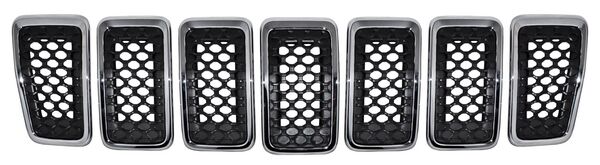 REJILLA (PARRILLA) JEEP CHEROKEE 19-20 C/MOLD CROM JGO 7 PZAS TW