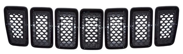 REJILLA (PARRILLA) JEEP CHEROKEE 19-20 C/MOLD NEG JGO 7 PZAS TW